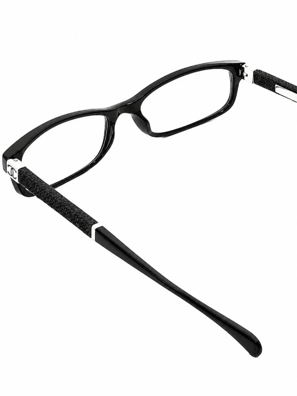 CHANEL 3193 Eyeglasses Black c.501 52mm Rectangular Frames Italy Auth